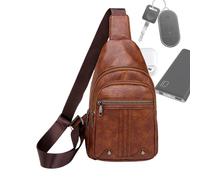 Sling Mackpack Women - Fashion Soft P Sool, sac à main décontracté, sac à bandoulière, sac de voyage d'affaires, élégant sac à corps croisé | cuir compact premium pour femme, voyage, Marron