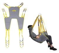 Sling Patient Lifter Avec support for la tête et le dos, sangles de jambes rembourrées et divisées avec ouverture for chaise percée for personnes âgées handicapées