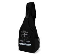 Sling Sac À Bandoulière Croyez-Moi, Je suis Presque Avocat Léger Sacoche Tactique Casual pour Randonnée Camping 19X39Cm