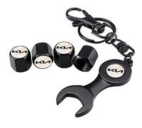 SLINGDA 4 pièces Bouchons Anti-poussière de Valve de Pneu de Voiture pour KIA Soul Rio NIRO Carnival Picanto Stonic Ceed Sportage K5 Forte Automobile Alliage Pneu Hexagonal Bouchon Anti-poussière