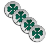 SLINGDA 4 pièces pour Alfa Romeo Quadrifoglio Chrome 60 mm Capuchon Central de Roue de Voiture avec Logo Capuchon de moyeu Remplacement poussière Jantes Couverture Auto Style