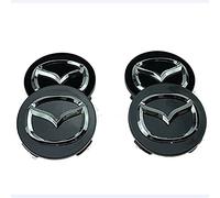 SLINGDA 4 pièces pour Mazda CX-5 CX-7 CX-8 57 mm Capuchon Central de Roue de Voiture avec Logo Capuchon de moyeu Remplacement poussière Jantes Couverture Auto Style