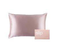 SLIP 22 Momme Taie d’Oreiller en Soie en 51 x 76 cm - en 100% Soie de mûrier, avec Fermeture éclair, Respirante, idéale pour Les allergiques, Rose