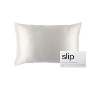 SLIP 22 Momme Taie d’Oreiller en Soie en 51 x 91 cm - en 100% Soie de mûrier, avec Fermeture éclair, Blanc