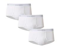 Hanes Slip à coupe haute 2252p3 pour homme – lot de 3 – blanc – Large