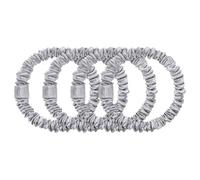 Slip - Pure Silk Skinny Scrunchies - Élastiques à cheveux en soie silver 4 St.