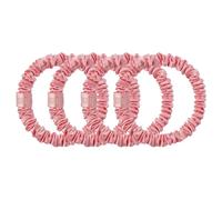 Slip - Pure Silk Skinny Scrunchies - Élastiques à cheveux en soie rose 4 St.