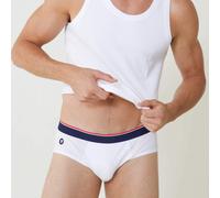 Slip blanc en coton Blanc XXL