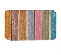 Slip - Control Floor Mat | Retro Wood Style Soft Flannel Rug | Machine Washable Bathroom/Kitchen/Office Chair Mat | 4 Sizes, 40x60cm to 60x180cm (50 cm × 80 cm)