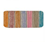 Slip - Control Floor Mat | Retro Wood Style Soft Flannel Rug | Machine Washable Bathroom/Kitchen/Office Chair Mat | 4 Sizes, 40x60cm to 60x180cm (60 cm × 180 cm)