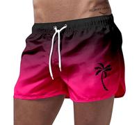 Slip De Bain avec Coquille Jeans Rouge Kaki Côtelé sous Sudation Motif Isolé Confort Marche in Fashion Ecossais Revers Maillots Drole Élasthanne Bretelles Echancre