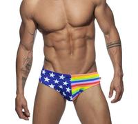 Slip de Bain Homme Imprimé Drapeau LGBT et Arc-en-Ciel Rayée Slip Homme Gay Pride Month Strings Couleur Néon Tanga sans Couture String LGBTQ Mini Slips sous Vetement Sexy Érotique Chic Culotte Short