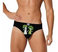 Slip de Bain Homme Motif Brocoli fantôme Rigolo, séchage Rapide, Bikini, Maillot de Bain, Short de Plage