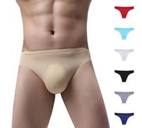 Slip de bain pour homme à séchage rapide en soie glacée ultra mince sous-vêtements d'été rafraîchissants taille basse stretch string doux sous-vêtements respirants pour jeunes sous-vêtements unis sans