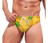 Slip de Bain pour Homme Imprimé Sport, Swim Briefs Slips Maillot de Bain, Homme Swimwears Slip de Plage et Piscine Séchage Rapide