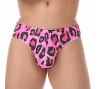 Slip de bain tendance pour homme avec cordon de serrage, maillot de bain de sport, maillot de bain triangulaire, short de bain imprimé léopards