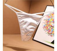 Slip de bikini en satin de soie pour homme, conçu avec élégance dans un souci de confort (taille L, blanc)