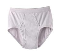 Slip en Coton Taille Haute pour Hommes sous-VêTements De Bikini Taille Plus De Couleur Unie Slip Performance Doux Et Confortable (Gris-1PC,M)