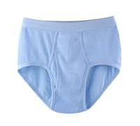 Slip en Coton Taille Haute pour Hommes sous-VêTements De Bikini Taille Plus De Couleur Unie Slip Performance Doux Et Confortable (Bleu-1PC,M)