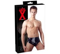 LATEX - slip homme avec plug anal conique (noir) - M