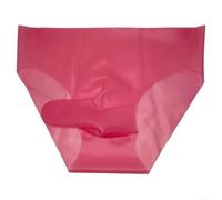 Slip en latex pour homme avec nez d'éléphant sans couture, taille basse, caleçons serrés en caoutchouc pour adultes (2XL, rose)