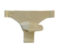 Slip en latex unique pour homme avec nez d'éléphant - Culotte de sécurité transparente (M, blanc)