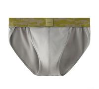 Slip en modal respirant pour homme avec taille élastique mi-haute et poche convexe en U en tissu absorbant la transpiration pour un style de vie actif (taille L, gris)