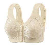 Slip Extensible Maternité Front Buckle Large Size Thin Without Ring Gathered Tank Top Bra Fixed Cup Comfortable Skin Friendly Underwear Legging Amincissant Gainant (Beige, 36)