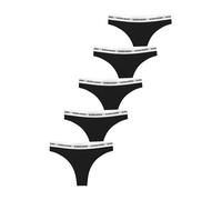 Björn Borg Logo String Pack de 5 Femmes - noir, blanc S