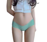 Slip Femme sans Couture - Culotte Femme Sensuelle en Soie Glacée sans Couture String Respirant avec Ouverture Dos pour sous-Vêtements Confortables