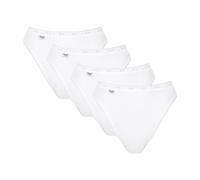 Sloggi Slip Tai Basic+ – Culotte échancrée taille haute, coton doux respirant – Lot de 3 Blanc 44