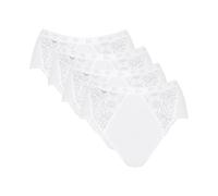 Sloggi Culotte femme Chic Midi – Lot de 4 – Blanc – FR 38 / EU 36