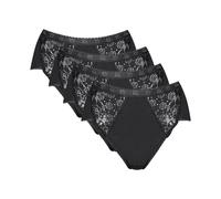 Sloggi – Culotte femme Chic Midi – Lot de 4, Noir – Taille FR 50 / EU 48