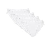 Sloggi – Slip Chic femme – Lot de 4 (3+1 gratuit) – Blanc – Taille 50
