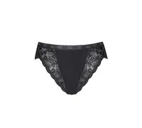 Sloggi Culotte Tai Femme Pack 4 (3+1 gratuit) Coton doux Lycra Taille haute Respirante Noir 38