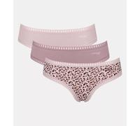 Slip hipster femme, lot de 3 - GO Crush Hipster C3P, Caleçon, Coton stretch Rose XL