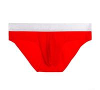 Slip Homme Composition Soie Glacée avec Structure de Poche U pour Régulation de la Température et Mobilité (2XL Rouge)