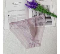 Slip Homme Respirant Taille Basse Maille Vague | Maille vague unique, très respirant, idéal été, taille basse, confort toute la journée(Light purple M)