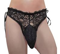 Slip Homme Sexy Chic- sous-VêTements en Dentelle Strings Slips Dos Nageur Lingerie Bandage pour Hommes Casual
