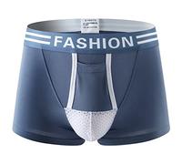 Slip Homme Sexy-Mâle Casual Elephant Trunk sous-vêtements Respirants Pantalon Solide séparable Knickers Confortable (Blue, L)