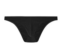 Slip Homme Slip Basse en Cotton Pur Respirant et Doux pour Un Confort Quotidien a la Maison ou en Exterieur Absorbant et Agreable a Porter(Black, M)