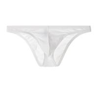 Slip Homme Slip Basse en Cotton Pur Respirant et Doux pour Un Confort Quotidien a la Maison ou en Exterieur Absorbant et Agreable a Porter(White, M)