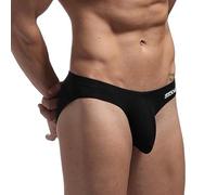 Slip Homme sous-vêtements Slip en Coton Respirant Taille Basse Doux Mémoires de Synthèse sous-vêtements de Sport pour Hommes (FR/ES, Alpha/Lettres, M, Taille Normale, Taille Normale, Noir)