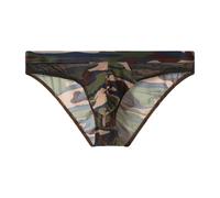 Slip Homme Transparent Slip Homme Sexy Chic Culottes pour Mens, Respirant Et Confortable Imprimé Camouflage Microfibre Extensible sans Coutures Ete Convient pour Le Sport