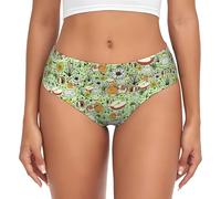 Slip imprimé cochon d'Inde pour femme - Sans couture invisible - Tissu extensible doux avec contrôle du ventre, respirant et confortable, noir, X-Large