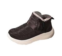 Slip Ins Bottines d'hiver doublées pour femme - Bottes d'hiver doublées chaudes - Bottes de neige élégantes - Bottes courtes - Légères et décontractées - Pour l'extérieur, les voyages, le café - 37