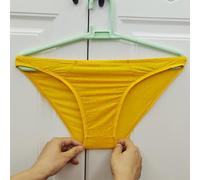 Slip jacquard respirant pour homme, taille basse en soie glacée pour un confort élégant (2XL, jaune)