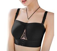 Slip Jetable Massage sans Bretelles Coutures Grande Taille boutonné sur Le Devant pour Robe de mariée Soutien Gorge Chien Incontinent(Le Noir,5XL)