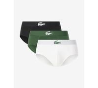 Slip Lacoste Stretch Jersey blanc vert noir (3 unités) - S