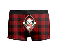 Slip Noel Homme, Caleçon Personnalisable Caleçon Drole Homme Boxer Fantaisie Homme Lingerie Sexy Hot Chaude Calecon Rouge Calecon Homme Saint Valentin Tenue Pere Noel Sexy Homme Cadeau Rigolo Homme